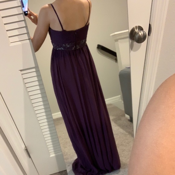 Purple Plum Bridesmaid Formal Dress with jacket - Picture 2 of 8